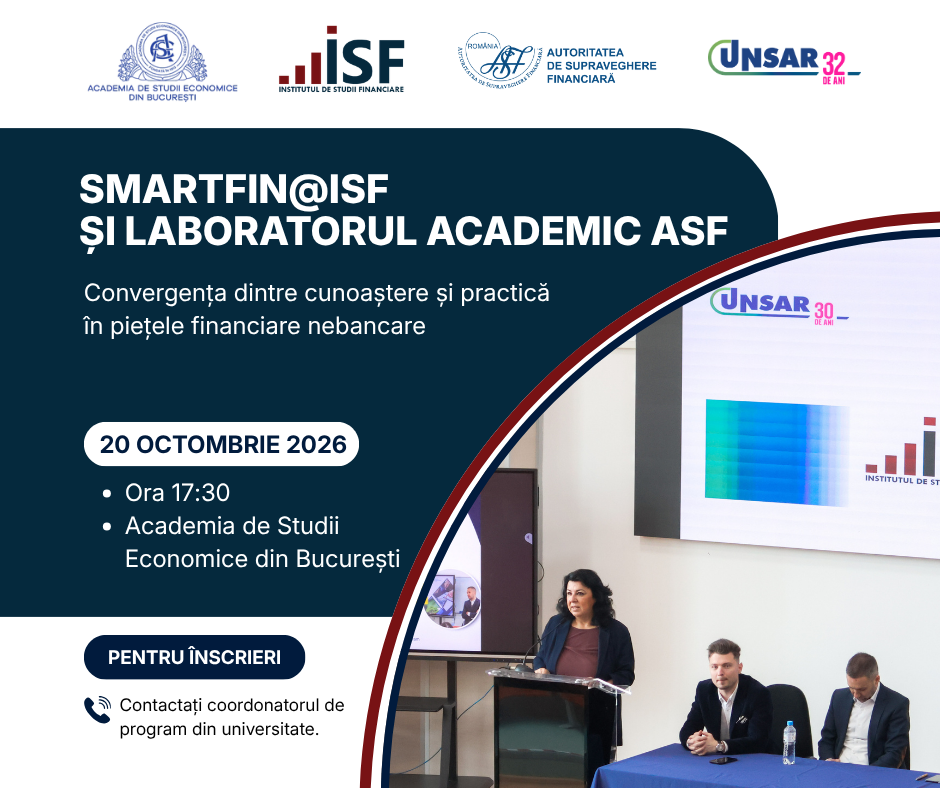 Seminar de educație financiară și digitalizare în asigurări la ASE București pe 20 octombrie