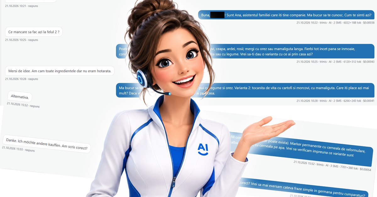 Asistent AI prin SMS pentru persoanele vârstnice care folosesc telefoane cu butoane