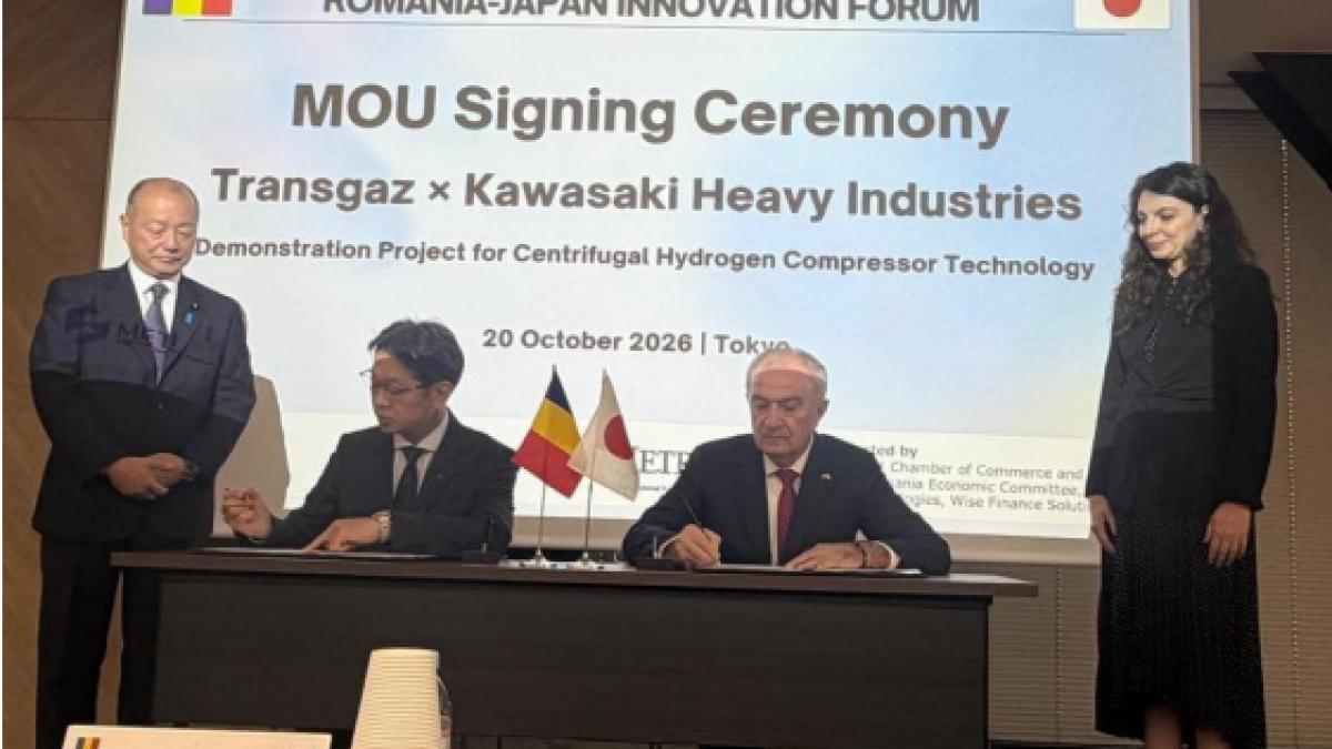 Transgaz și Kawasaki Heavy Industries vor investi 21 de milioane de euro în tehnologia hidrogenului