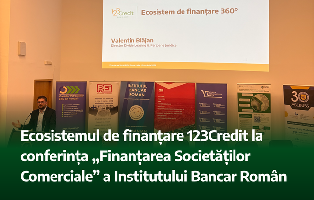 Ecosistemul de finanțare 123Credit prezentat la conferința Institutului Bancar Român