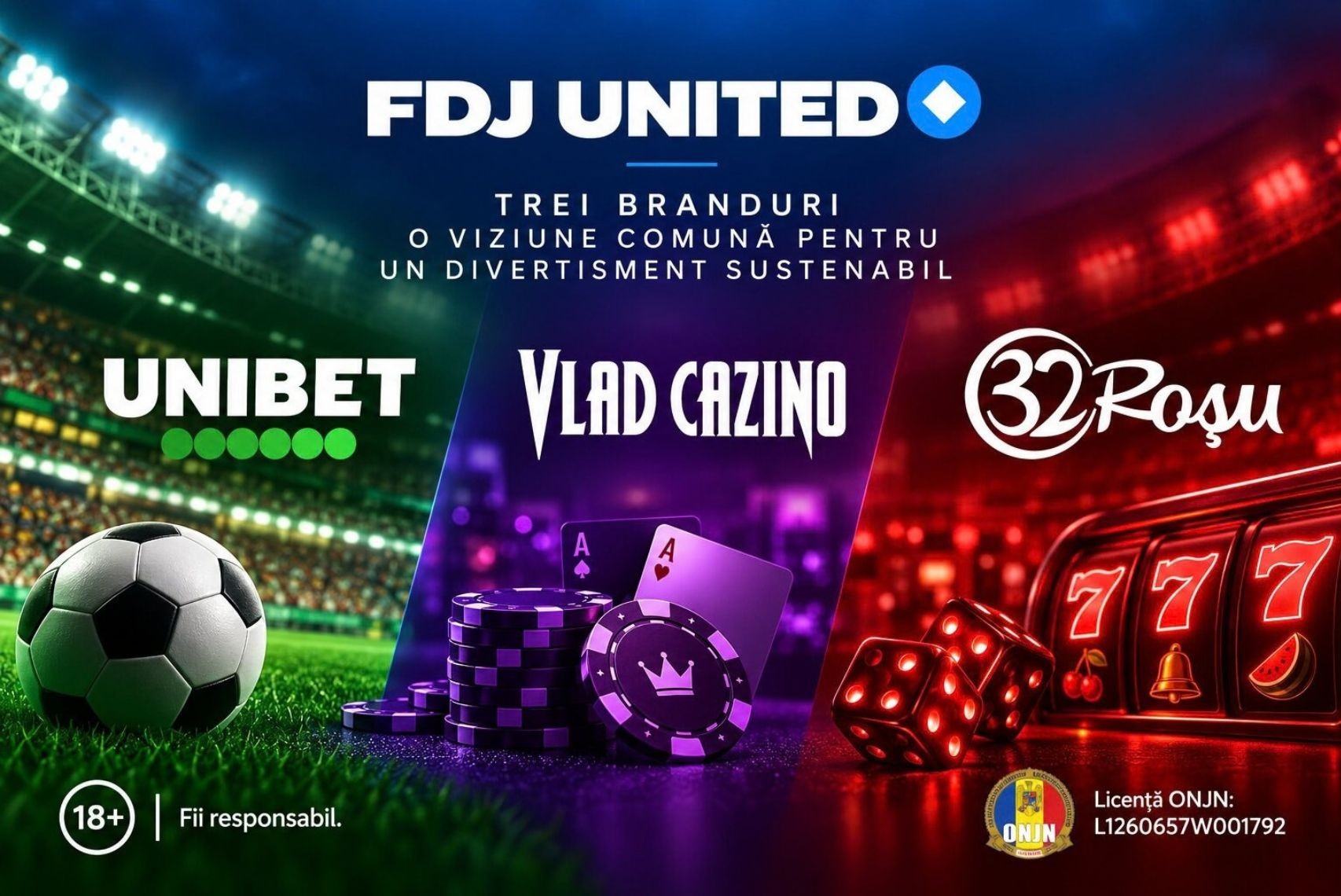 FDJ UNITED își prelungește activitatea în România pentru încă 10 ani cu trei branduri licențiate
