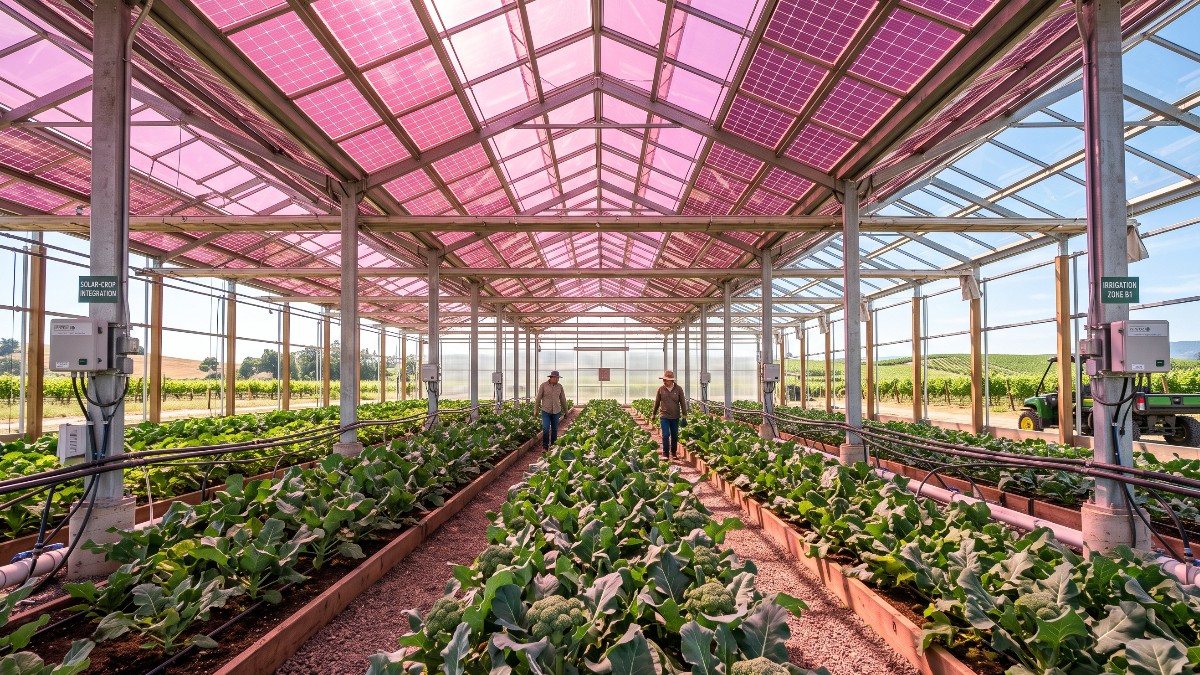 Tehnologie inovatoare: panouri solare roz permit simultan producția de energie și cultivarea plantelor
