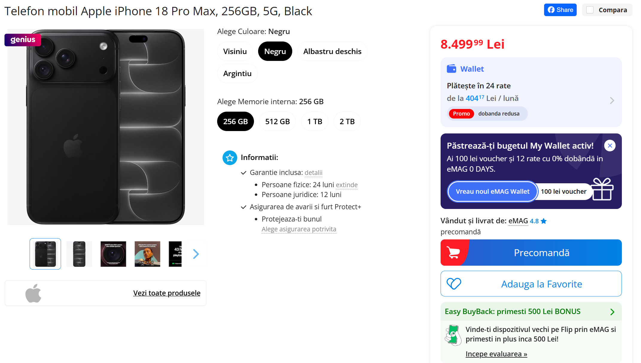 Diferențe de preț la precomenzile iPhone 18 Pro: eMAG ajustează oferta după probleme tehnice