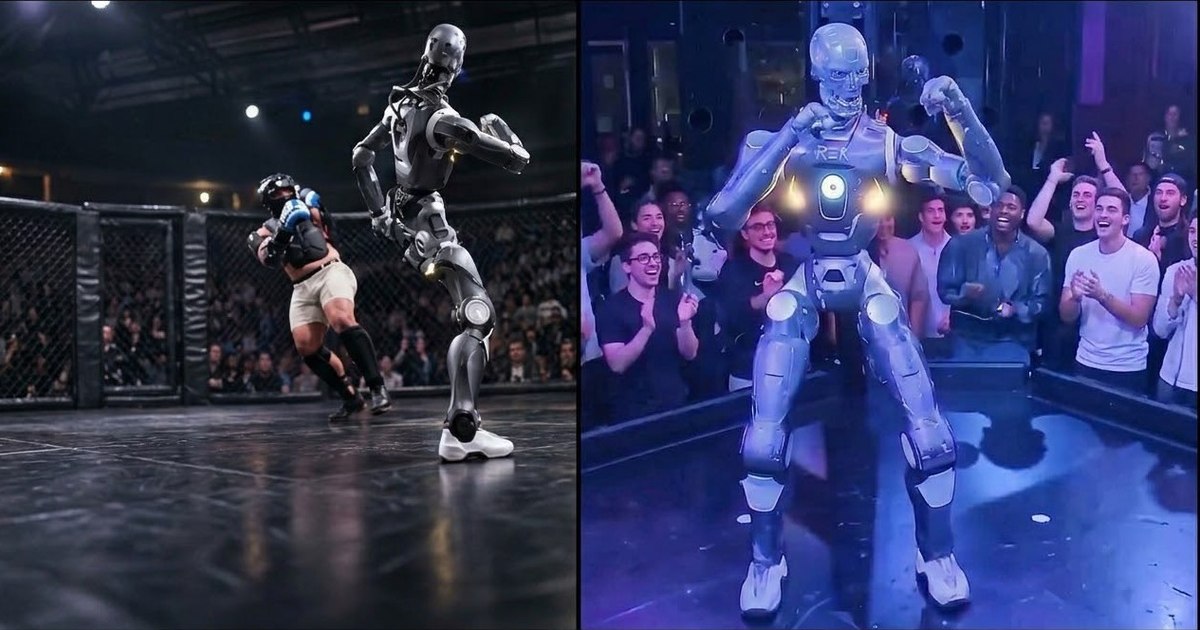 Confruntare între om și robot într-o cușcă de MMA: Rezultatul experimentului a devenit viral