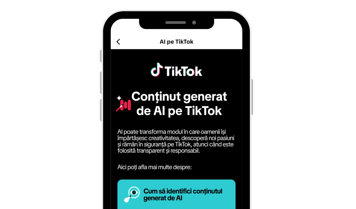 TikTok introduce în România AI Literacy Hub pentru identificarea conținutului generat de inteligența artificială