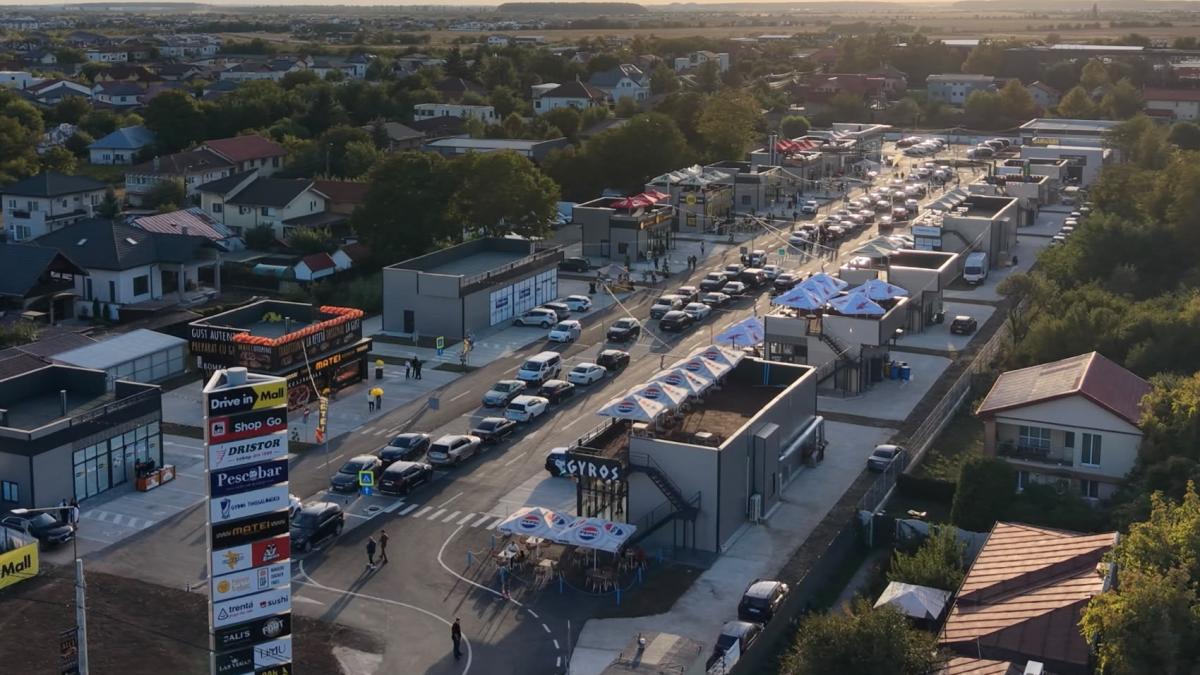 Laufer Drive-In Mall se deschide la Otopeni: primul centru comercial de acest tip din România