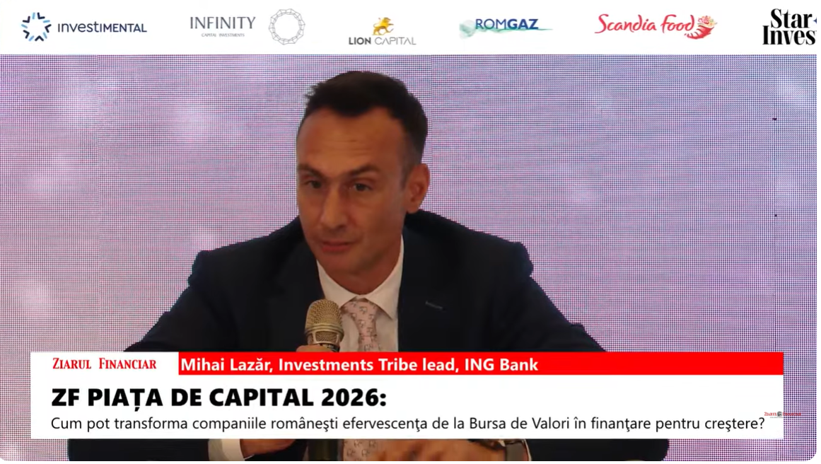 Mihai Lazăr de la ING Bank: Piața de capital traversează probabil cel mai bun moment istoric