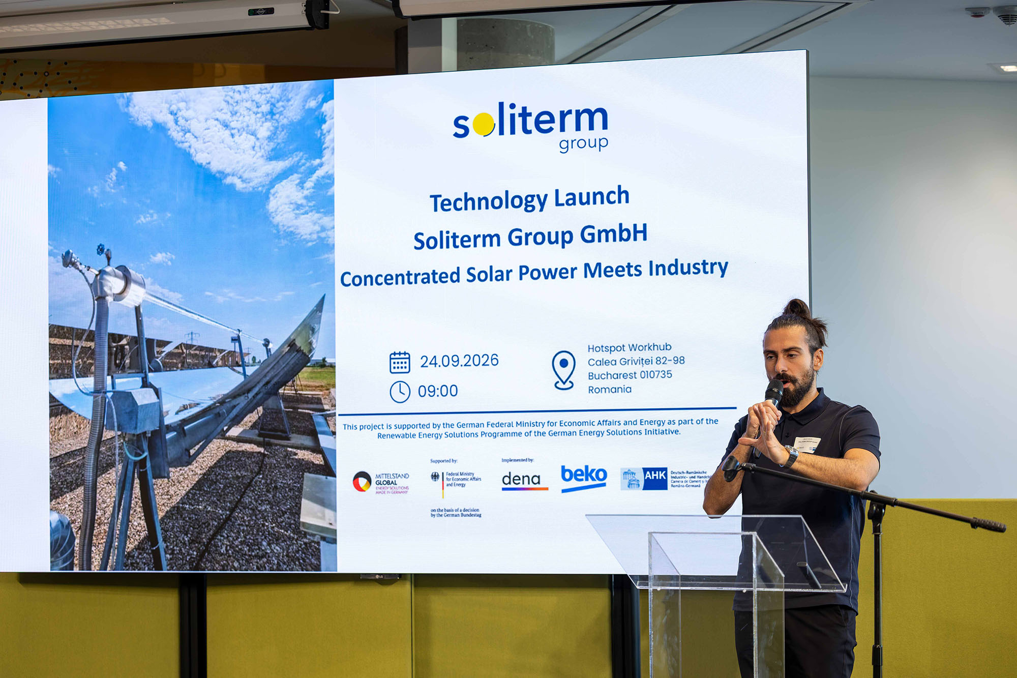 Instalație de energie solară termică pentru decarbonizarea fabricii Beko Romania din Ulmi