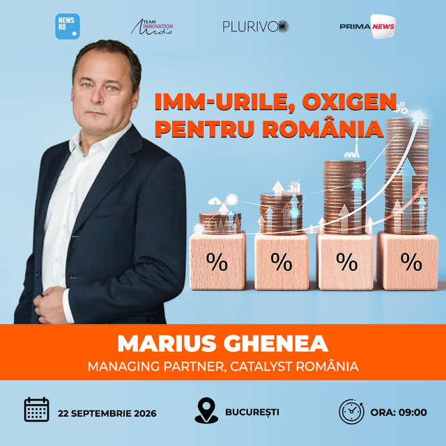 Marius Ghenea va prezenta evoluția investițiilor de tip capital de risc la evenimentul dedicat IMM-urilor